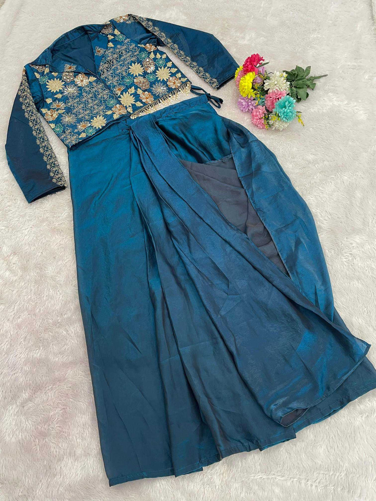 Satin Silk Designer Saree