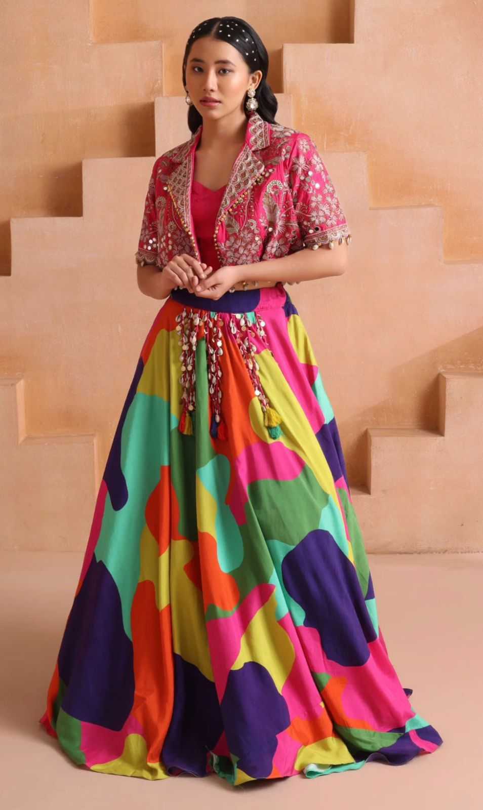 Chinon Silk Designer Lehenga