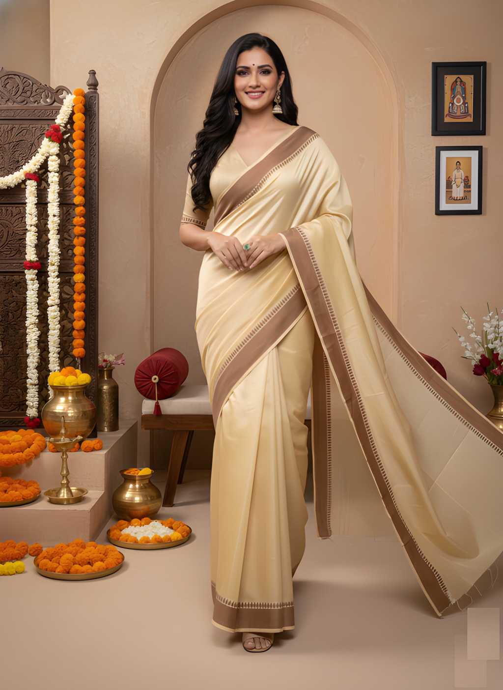 Fancy Designer Saree in Morpich