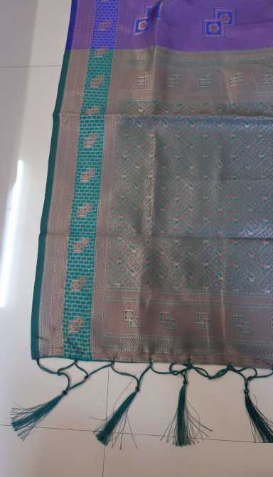 Banarasi Soft Silk Saree in Morpich