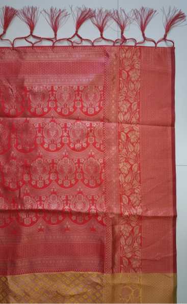 Banarasi Soft Silk Saree in Brown