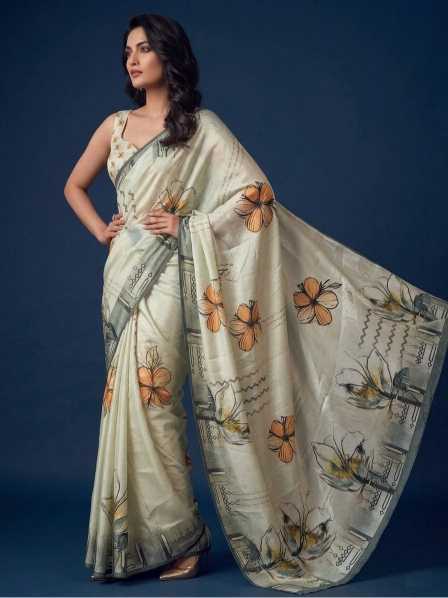 Silk Printed Saree 20020