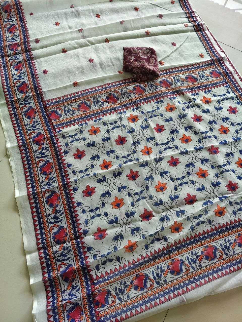 Cotton Kalamkari Saree