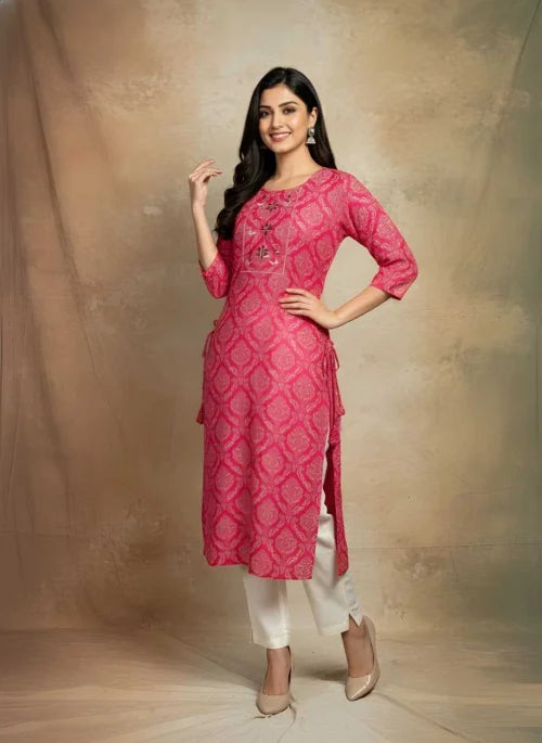 Cotton Printed Kurti 738