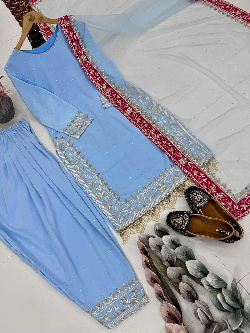 Georgette Embroidery Suit 001
