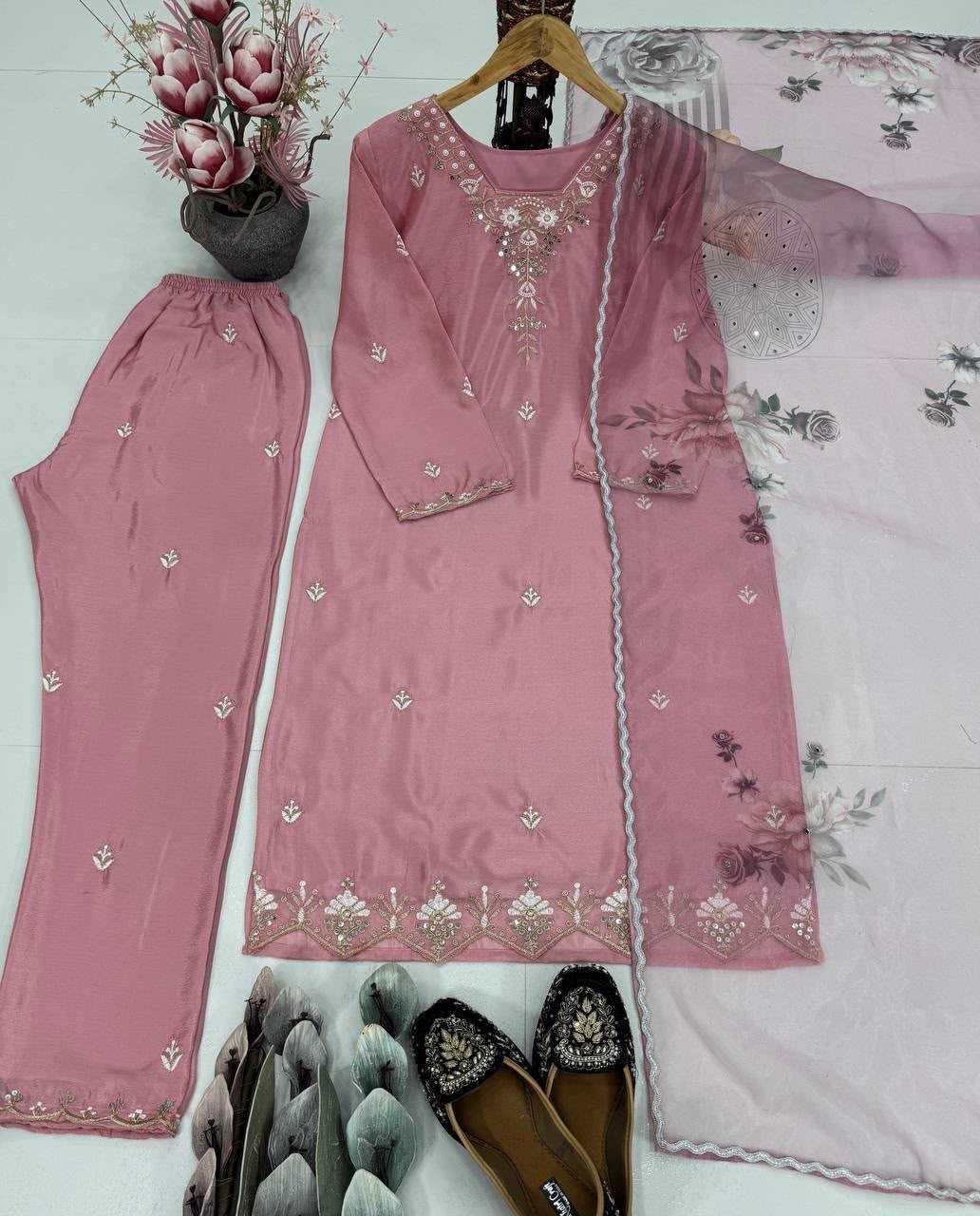 Crepe Embroidery Suit