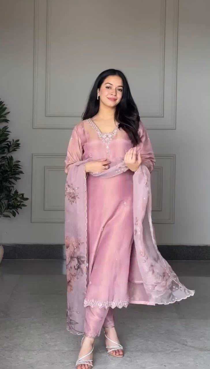 Crepe Embroidery Suit