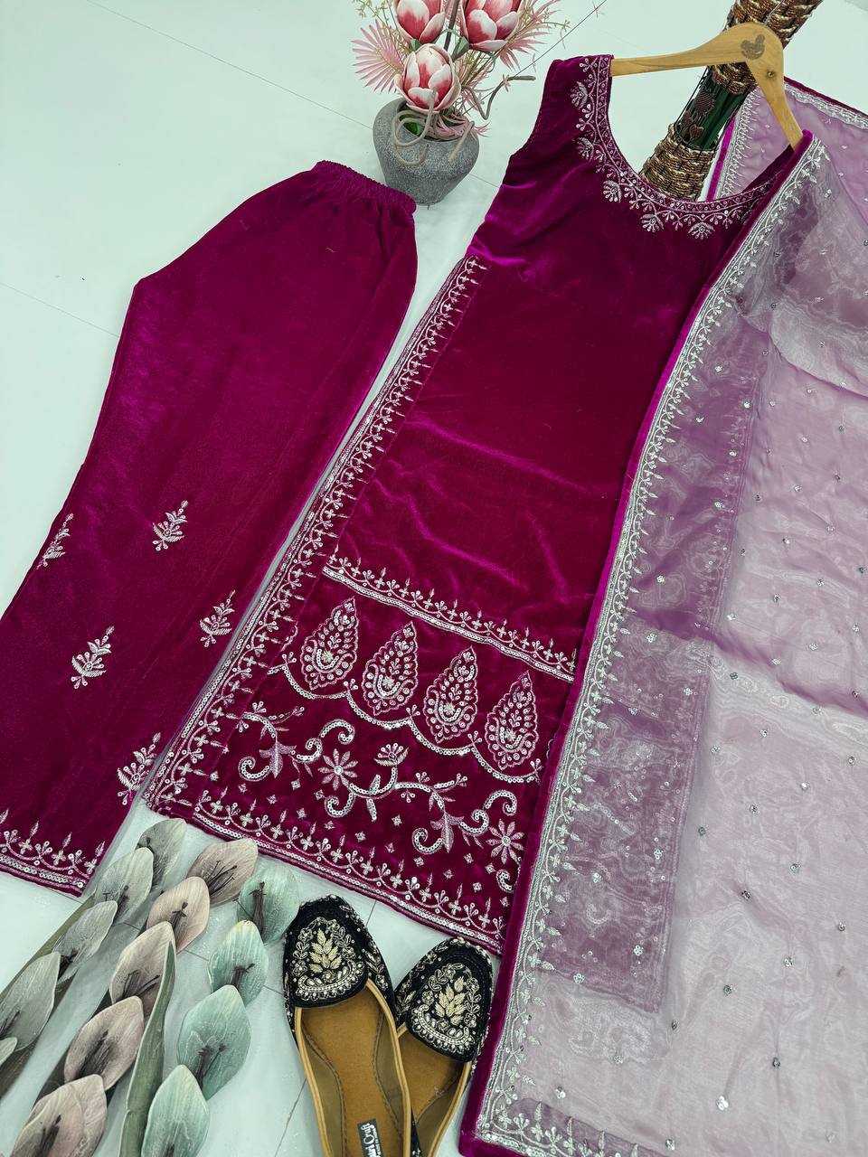 Viscose Embroidery Suit