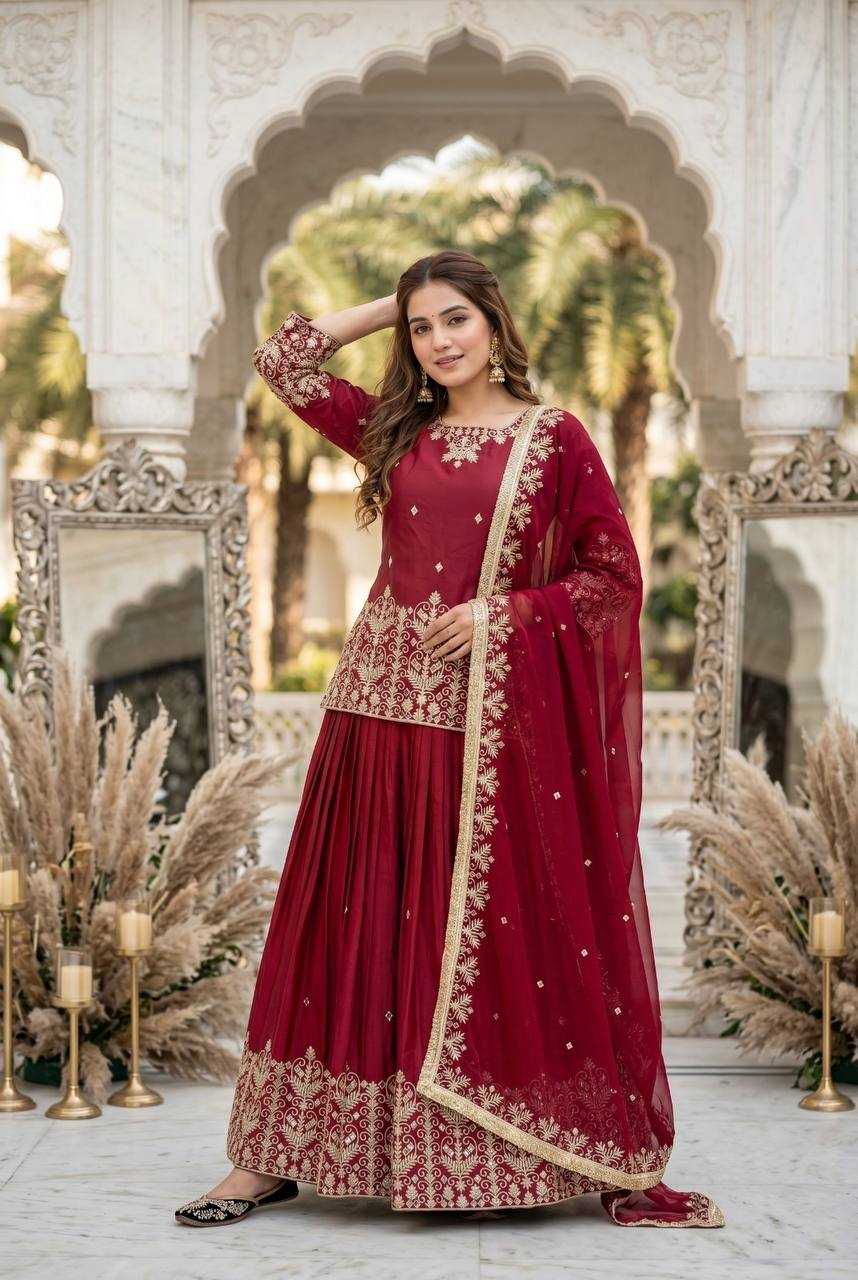 Heavy Silk Embroidered Lehenga