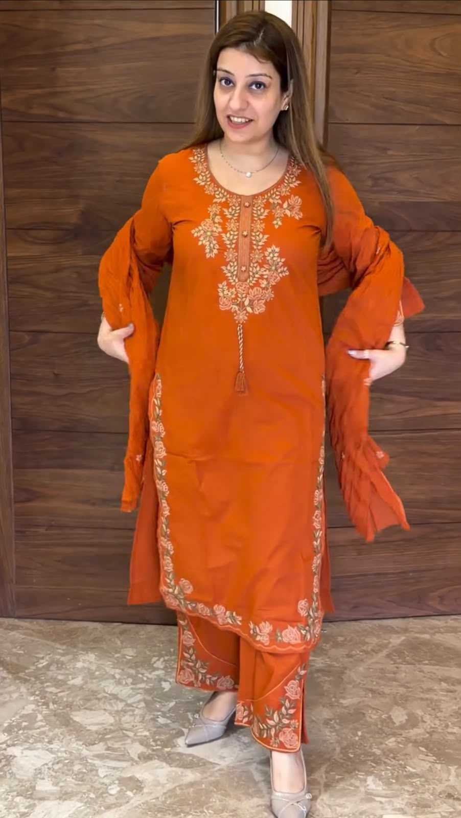 Vichitra Silk Embroidery Suit
