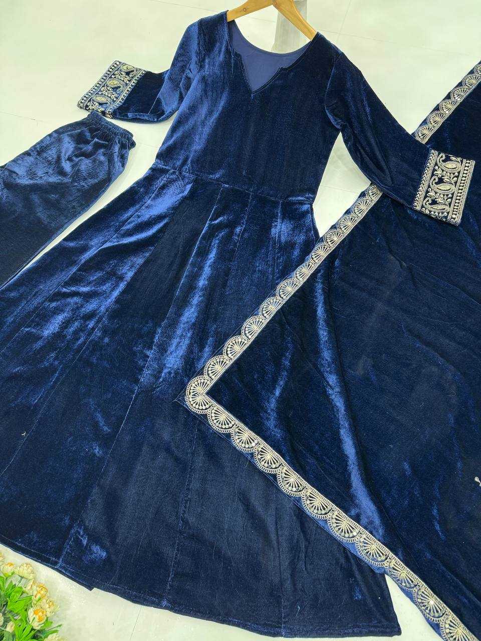 Velvet Anarkali Gown