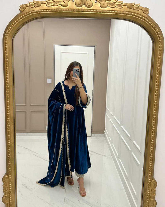 Velvet Anarkali Gown