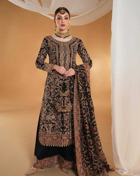 Faux Georgette Embroidery Suit 1666