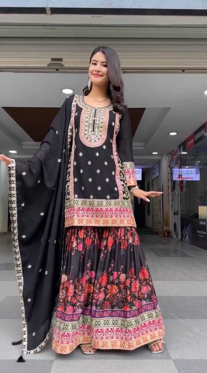 Faux Georgette Printed Suit 1680