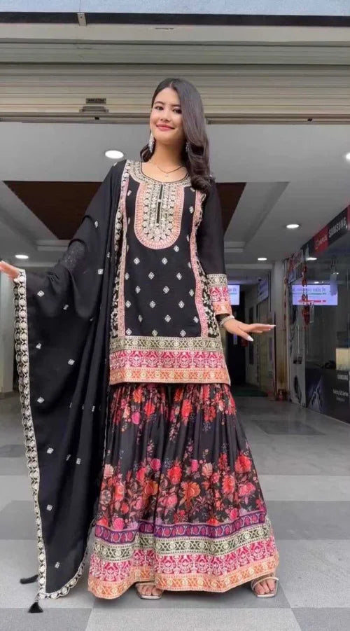 Faux Georgette Printed Suit 1680