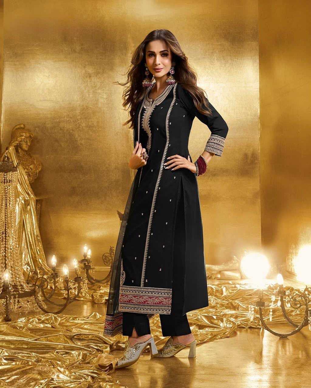 Faux Georgette Embroidery Suit