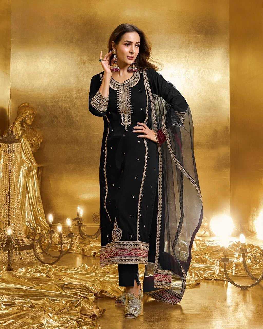 Faux Georgette Embroidery Suit