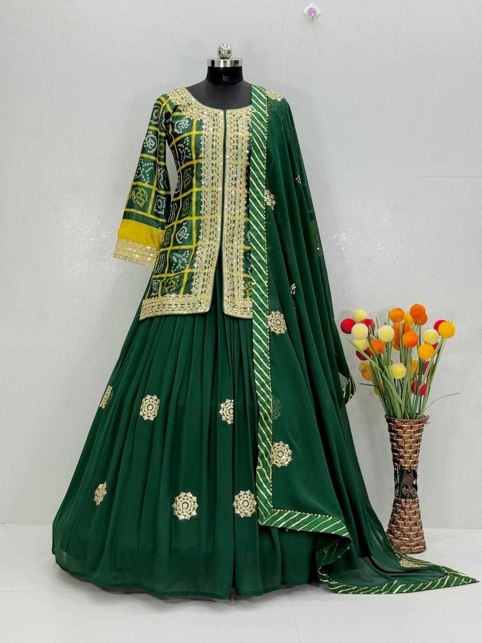 Chinon Printed Lehenga