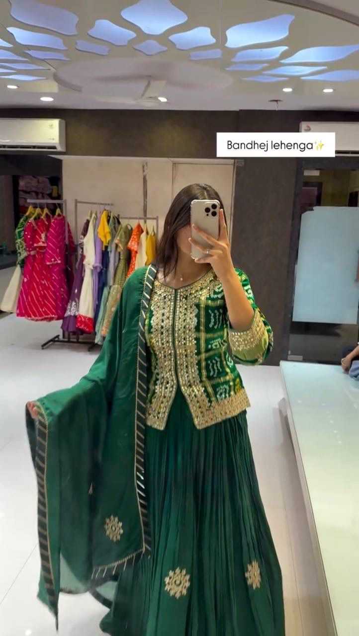 Chinon Printed Lehenga