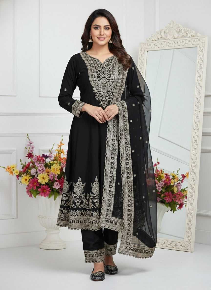 Faux Georgette Embroidery Suit
