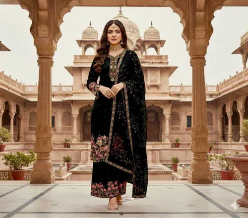 Premium Georgette Suit in Black