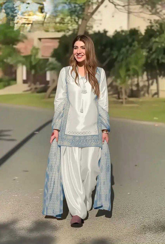 Heavy Silk Embroidery Suit
