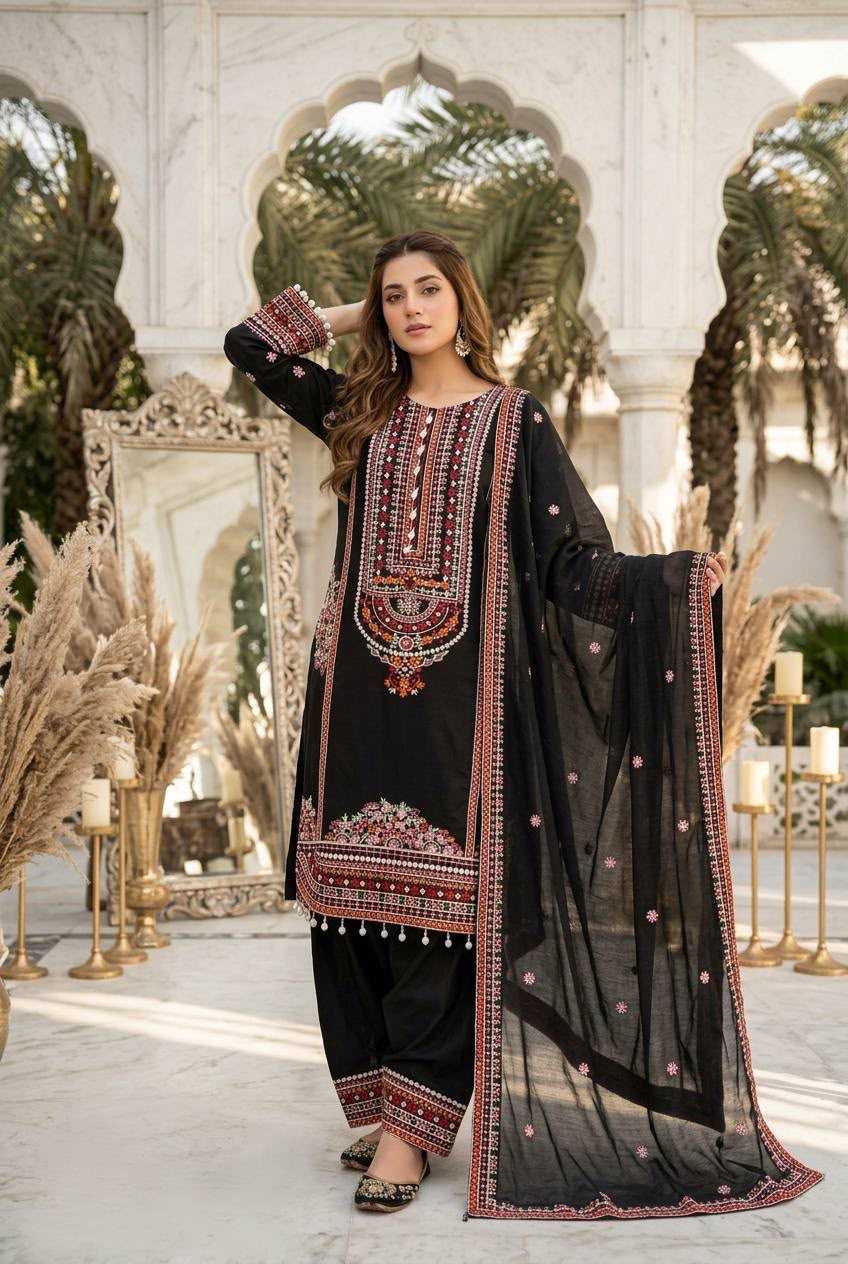 Chanderi Soft Cotton Suit
