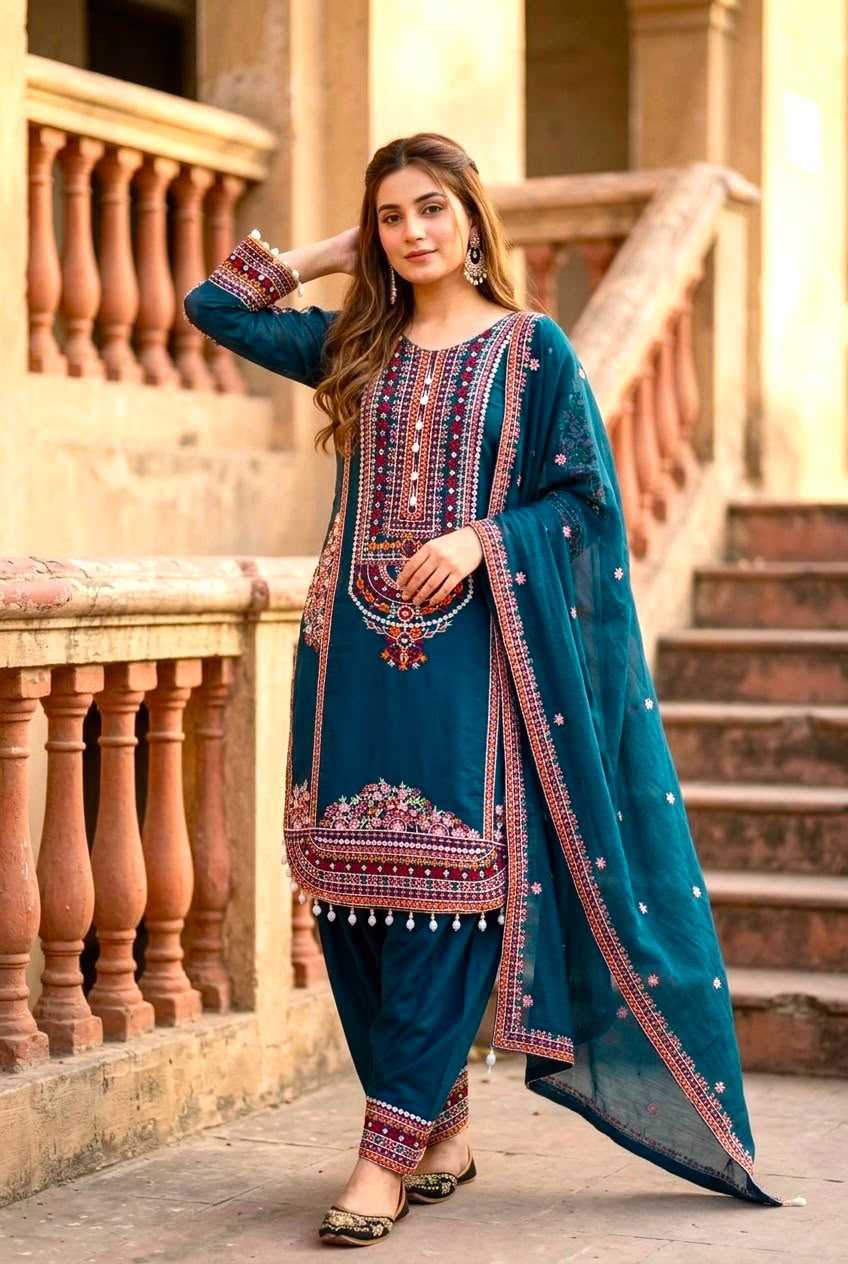 Chanderi Soft Cotton Suit