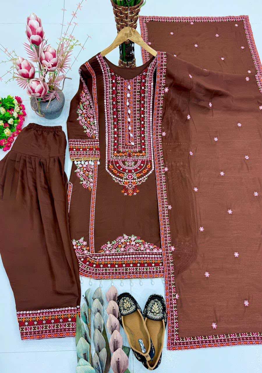 Chanderi Soft Cotton Suit