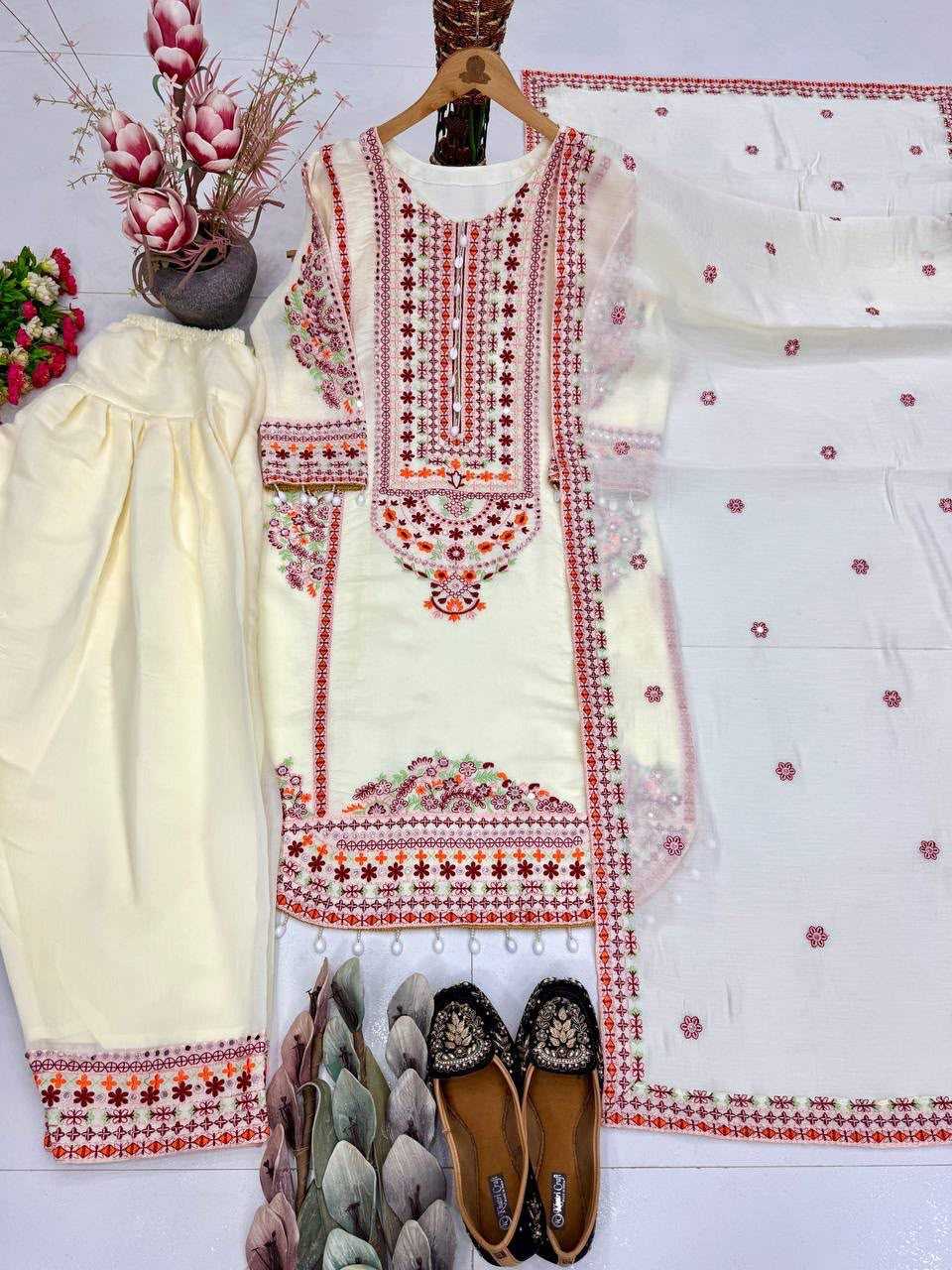 Chanderi Soft Cotton Suit