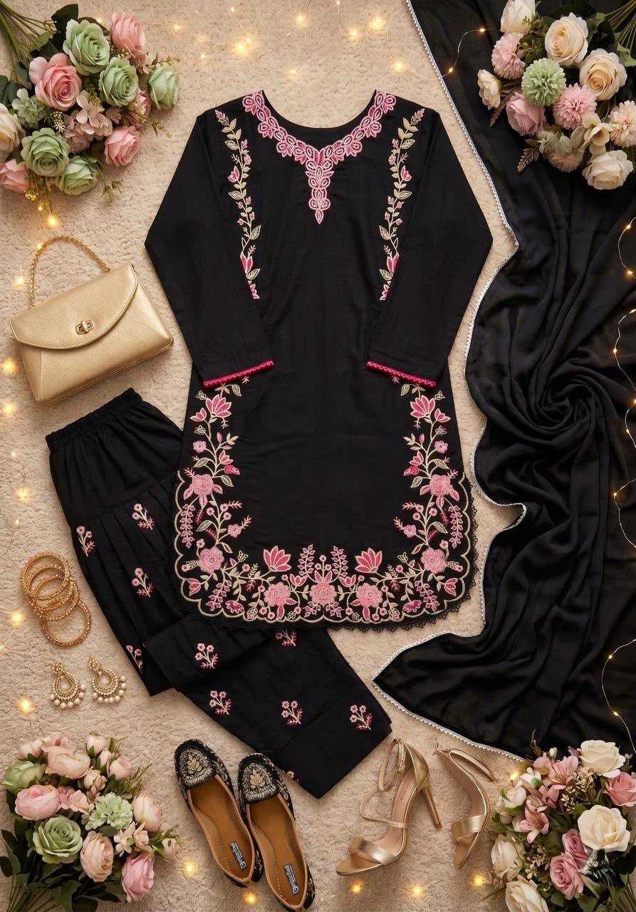 Heavy Roman Silk Party Wear Suit 1726