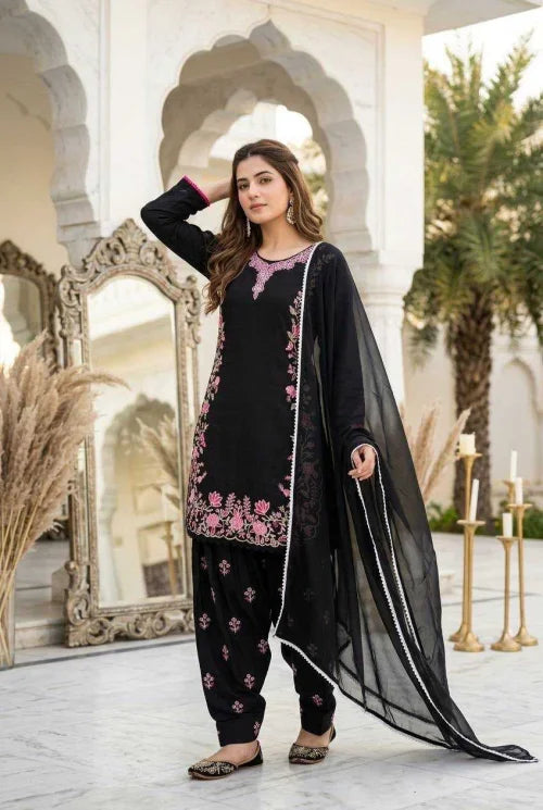 Heavy Roman Silk Party Wear Suit 1726