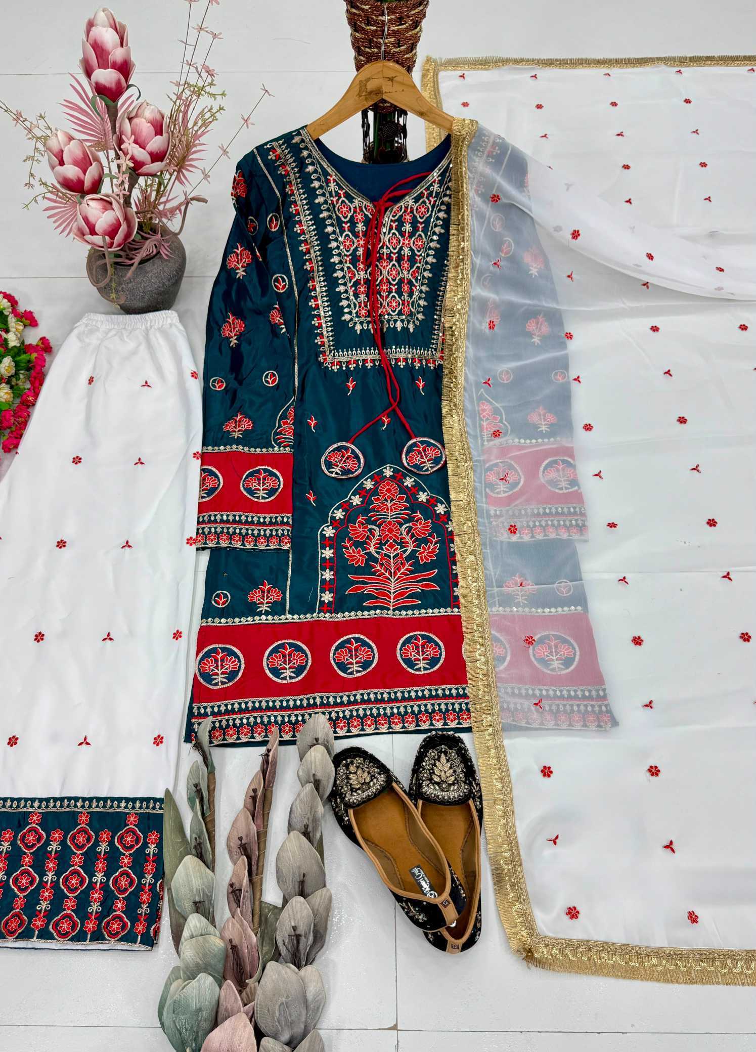 Heavy Silk Embroidery Suit