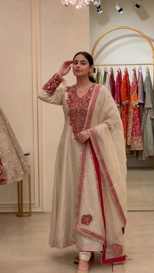 Organza Embroidery Gown