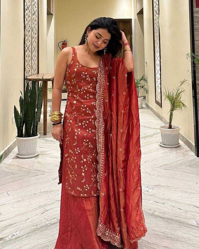 Heavy Silk Embroidery Suit