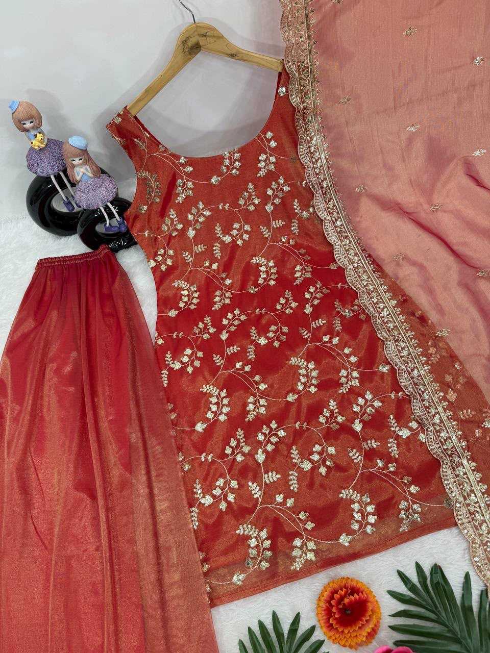 Heavy Silk Embroidery Suit