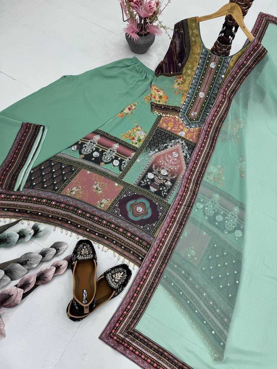 Faux Georgette Printed Suit