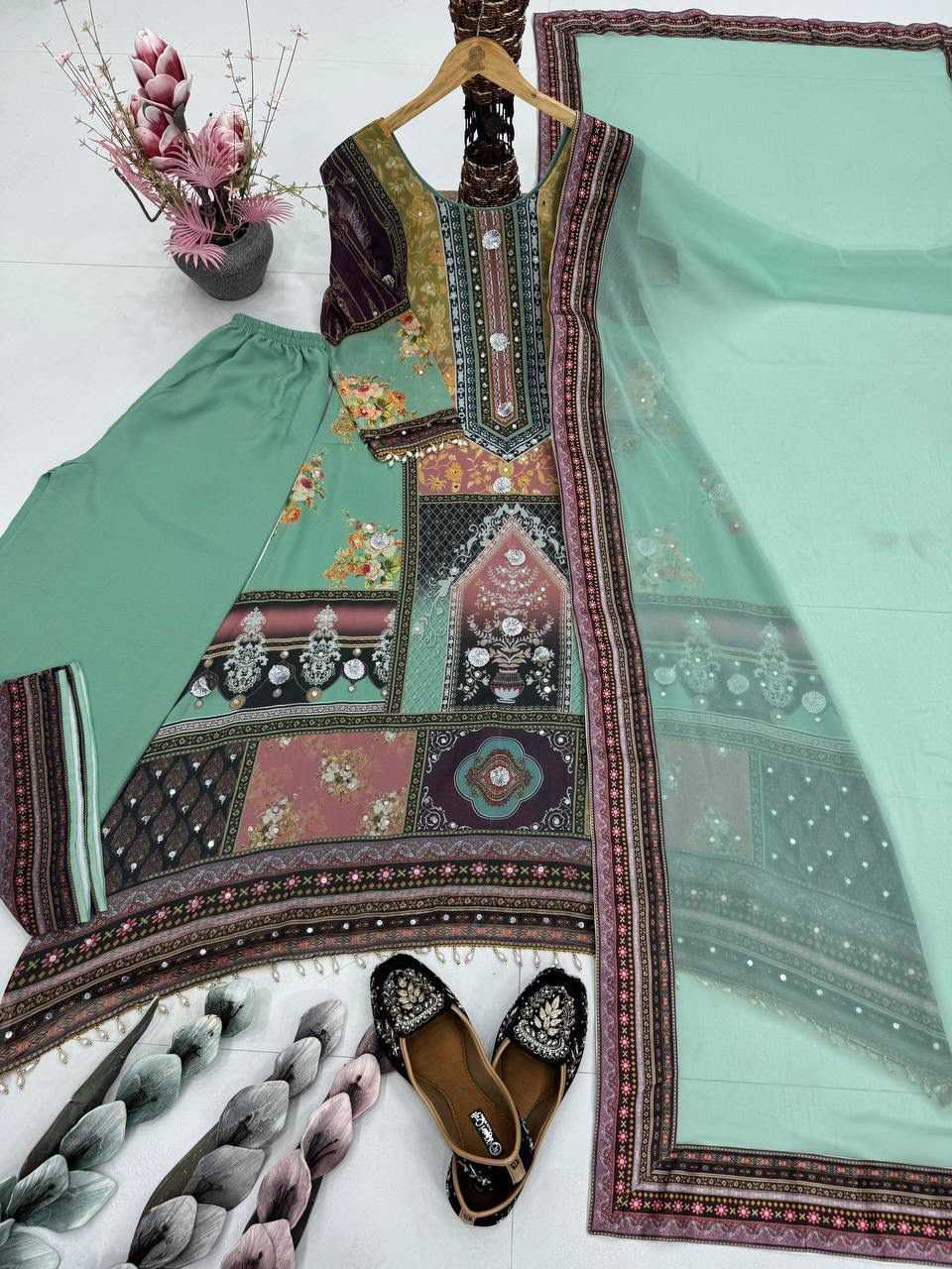 Faux Georgette Printed Suit