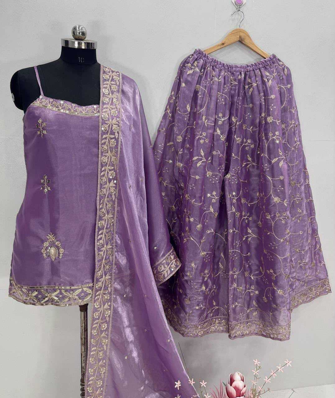 Organza Silk Designer Suit