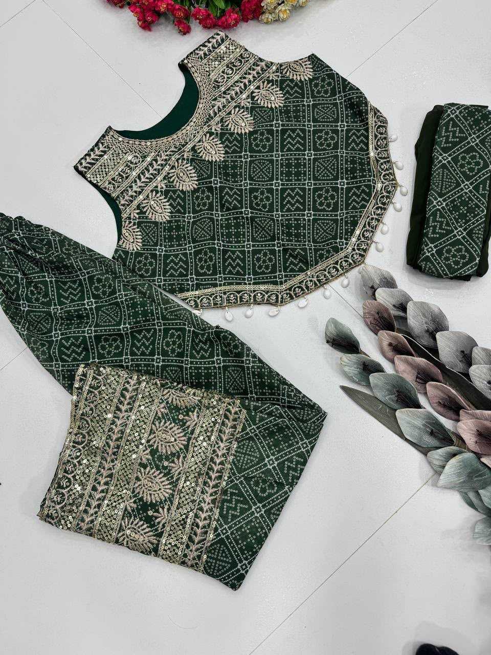 Faux Georgette Printed Suit