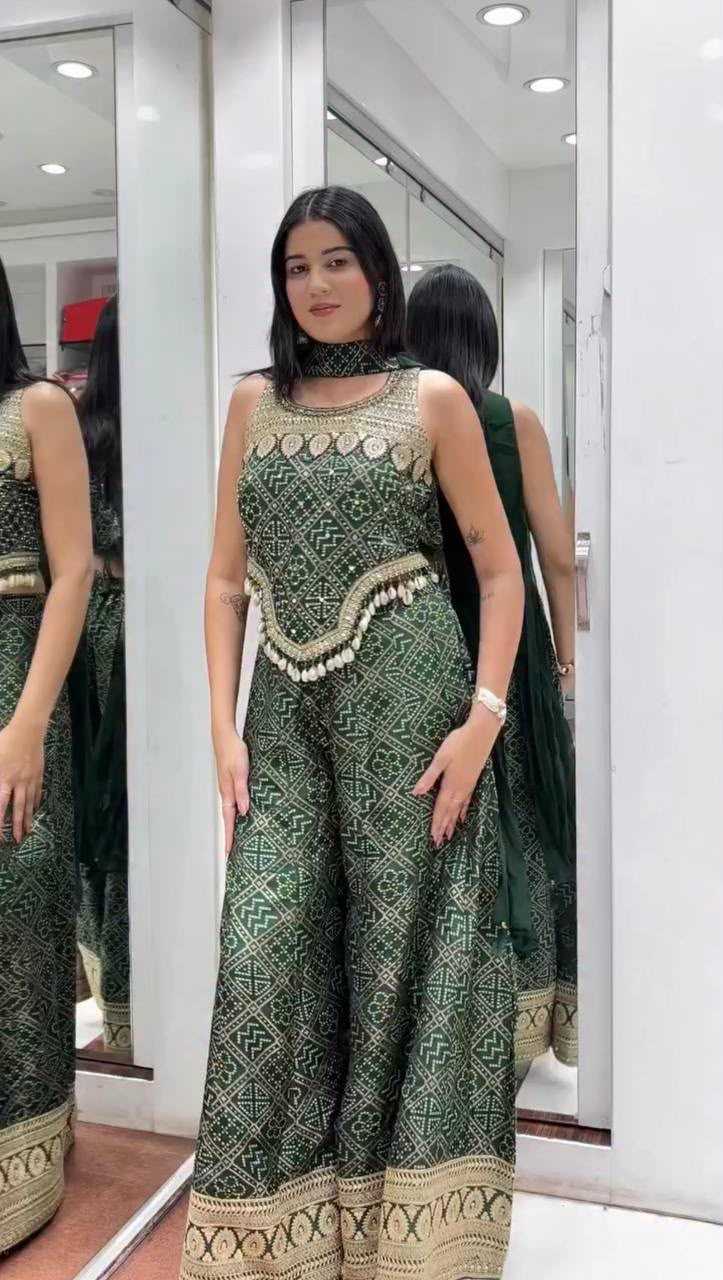 Faux Georgette Printed Suit