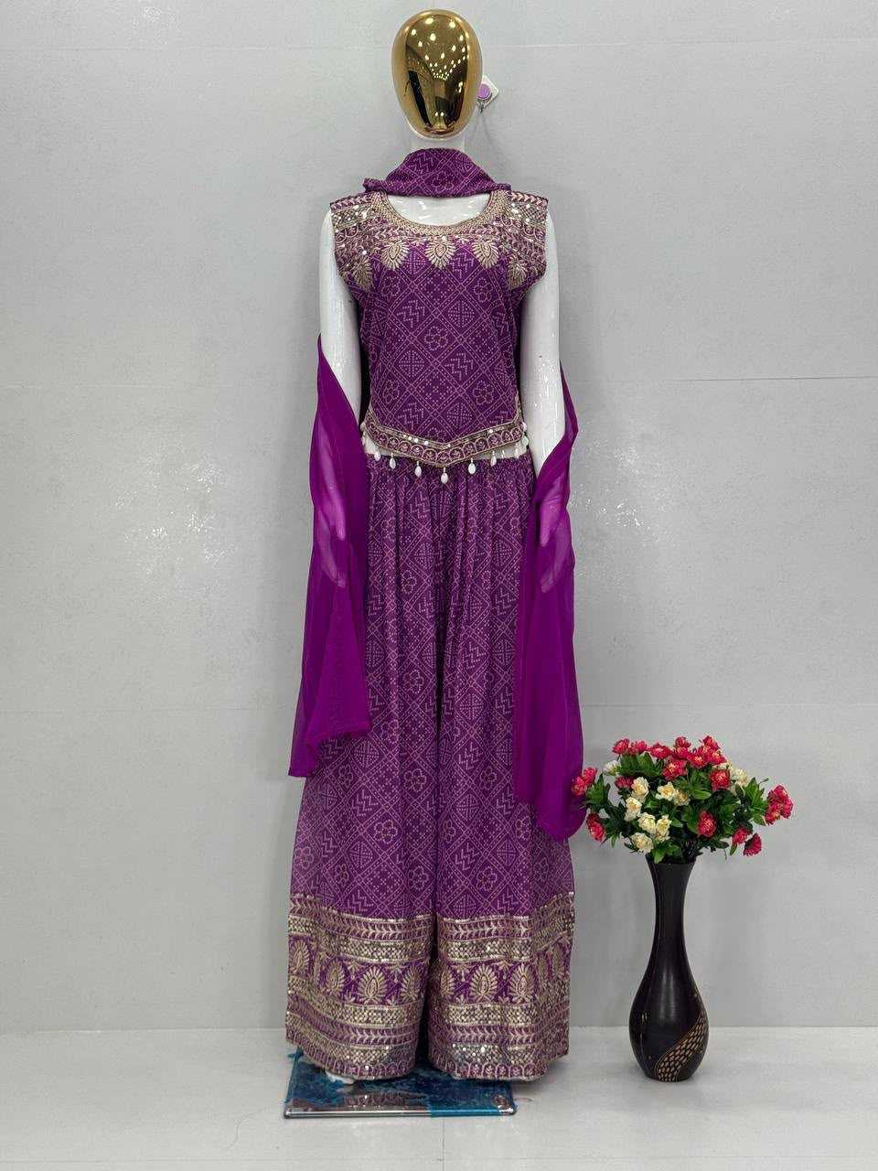 Faux Georgette Printed Suit