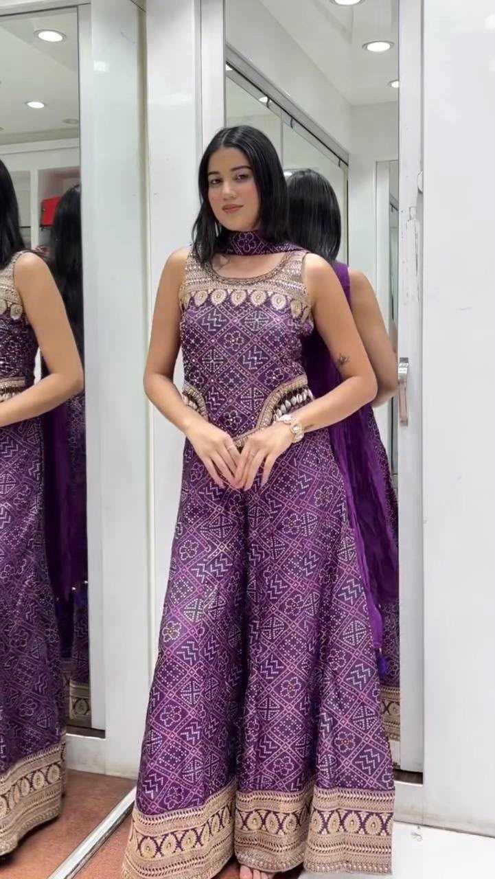 Faux Georgette Printed Suit
