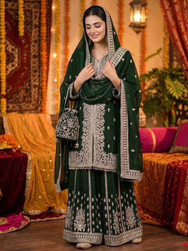 Faux Georgette Palazzo Suit