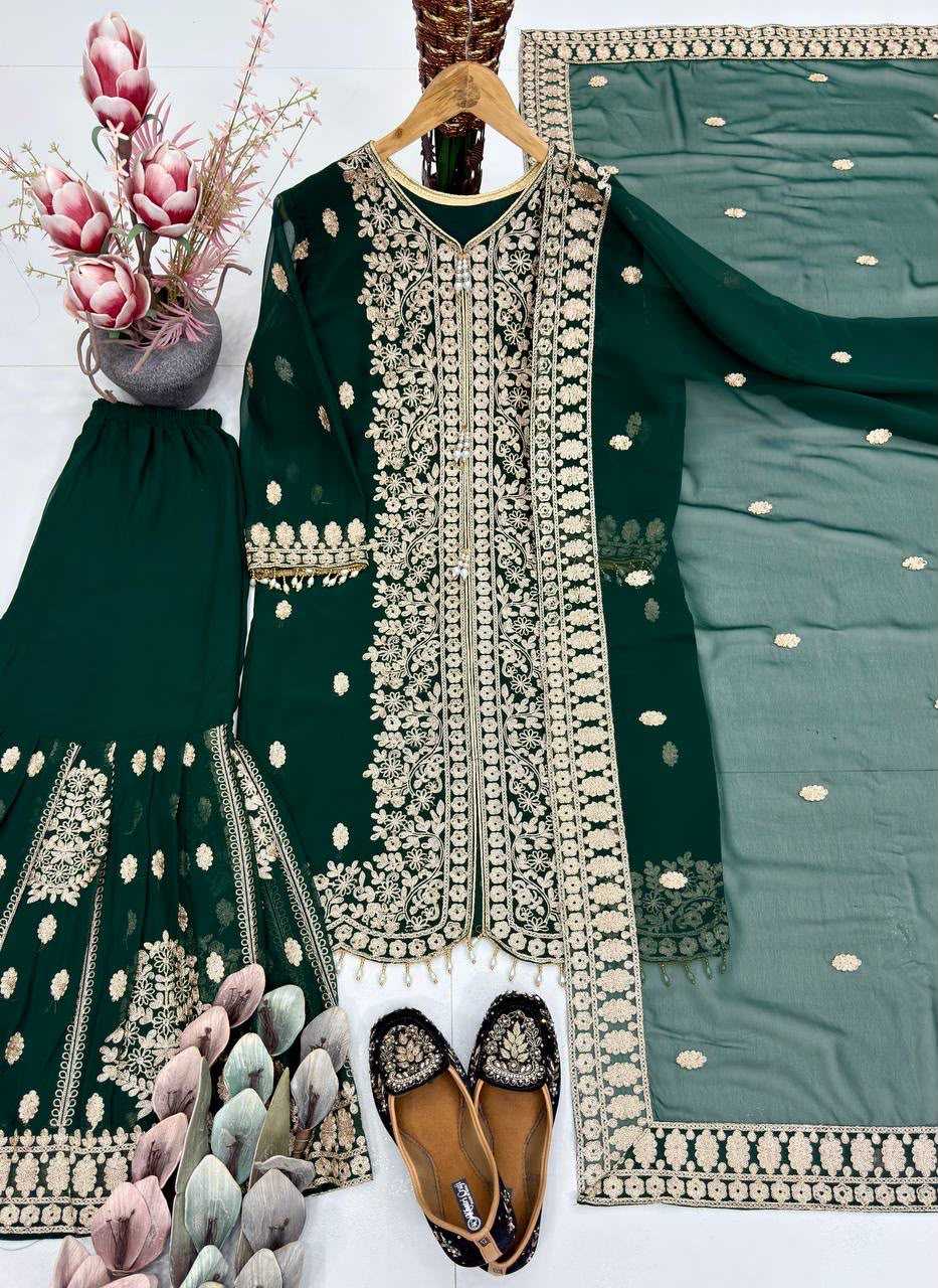 Faux Georgette Palazzo Suit