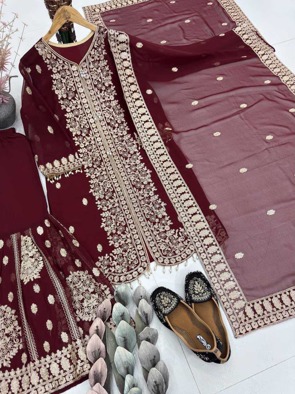 Faux Georgette Palazzo Suit