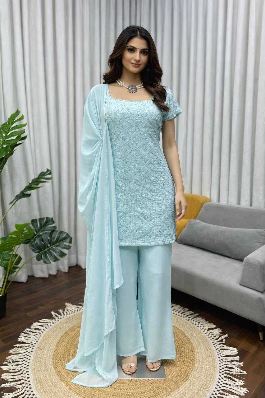 Faux Georgette Palazzo Suit