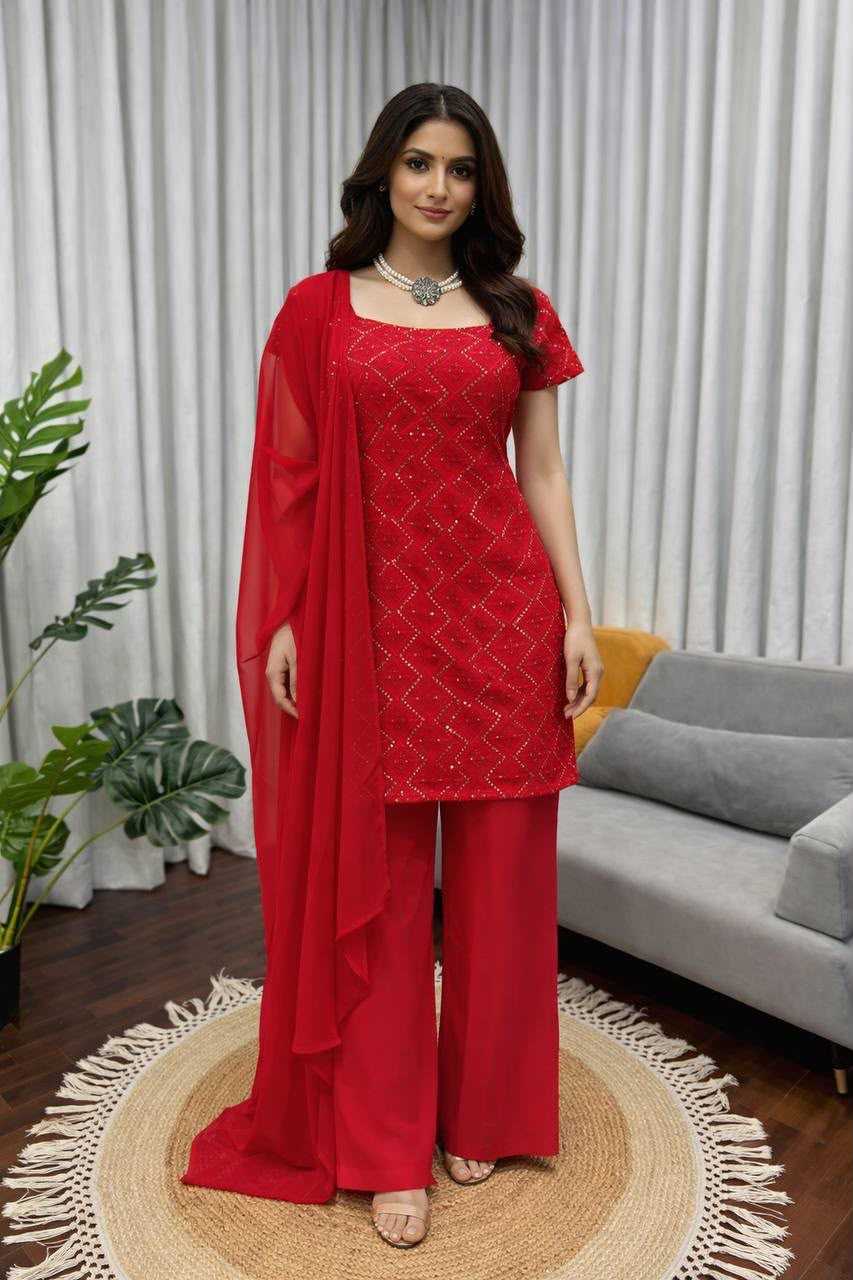 Faux Georgette Palazzo Suit
