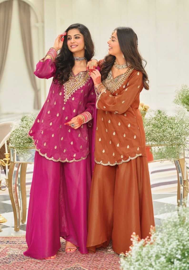 Heavy Silk Sharara Salwar Suit