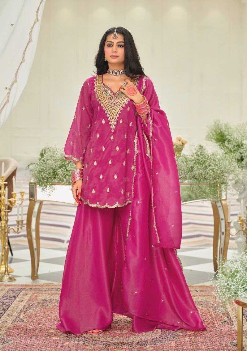 Heavy Silk Sharara Salwar Suit